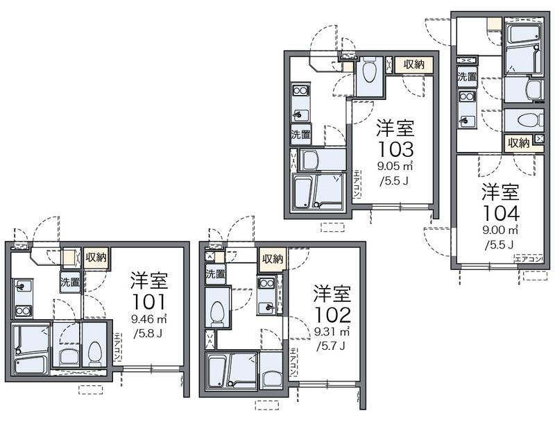 クレイノ東新宿 間取図