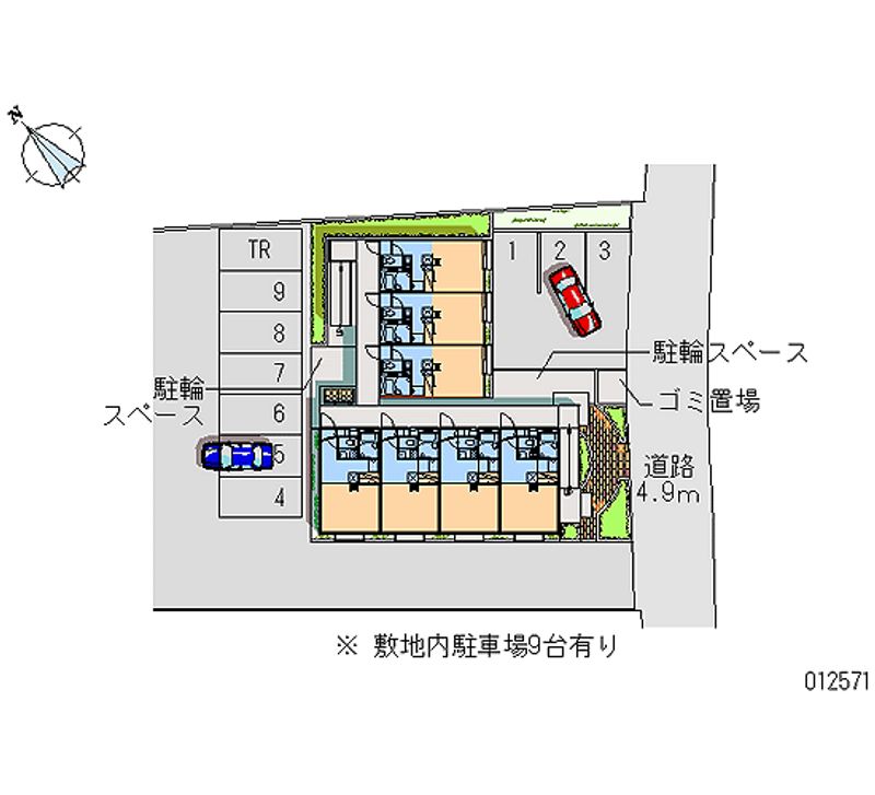 レオパレス富秋 月極駐車場