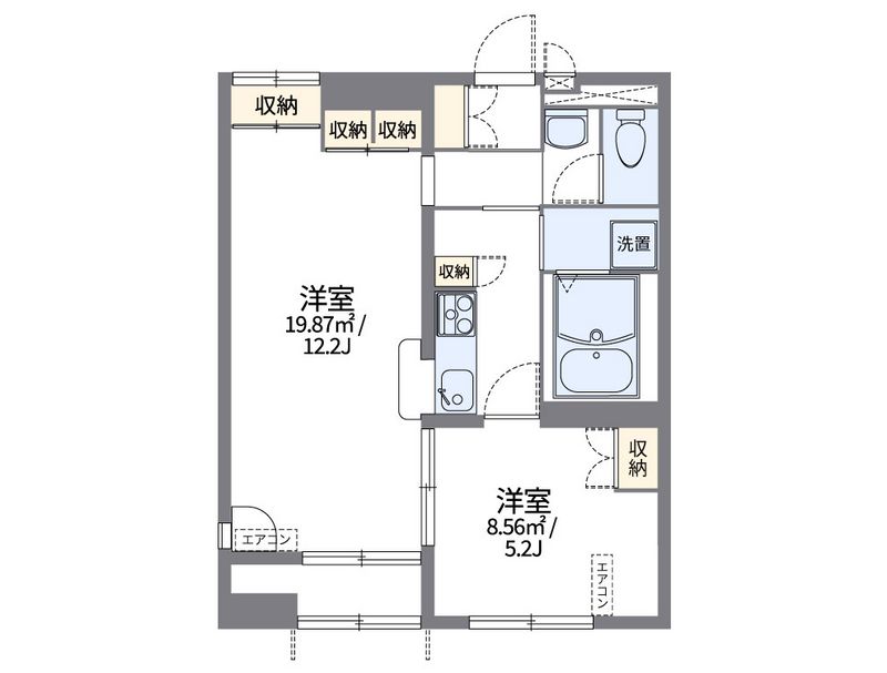 レオパレスたかぎ 間取図