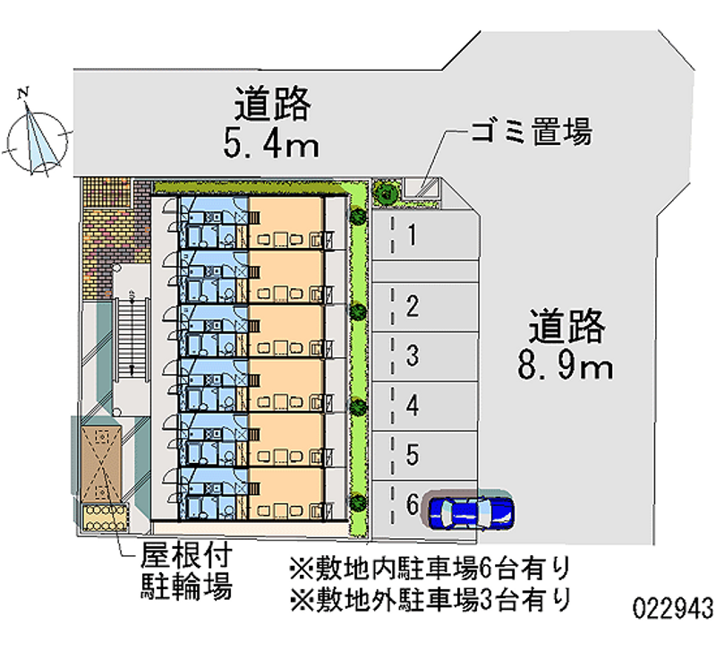 レオパレスこもと 月極駐車場