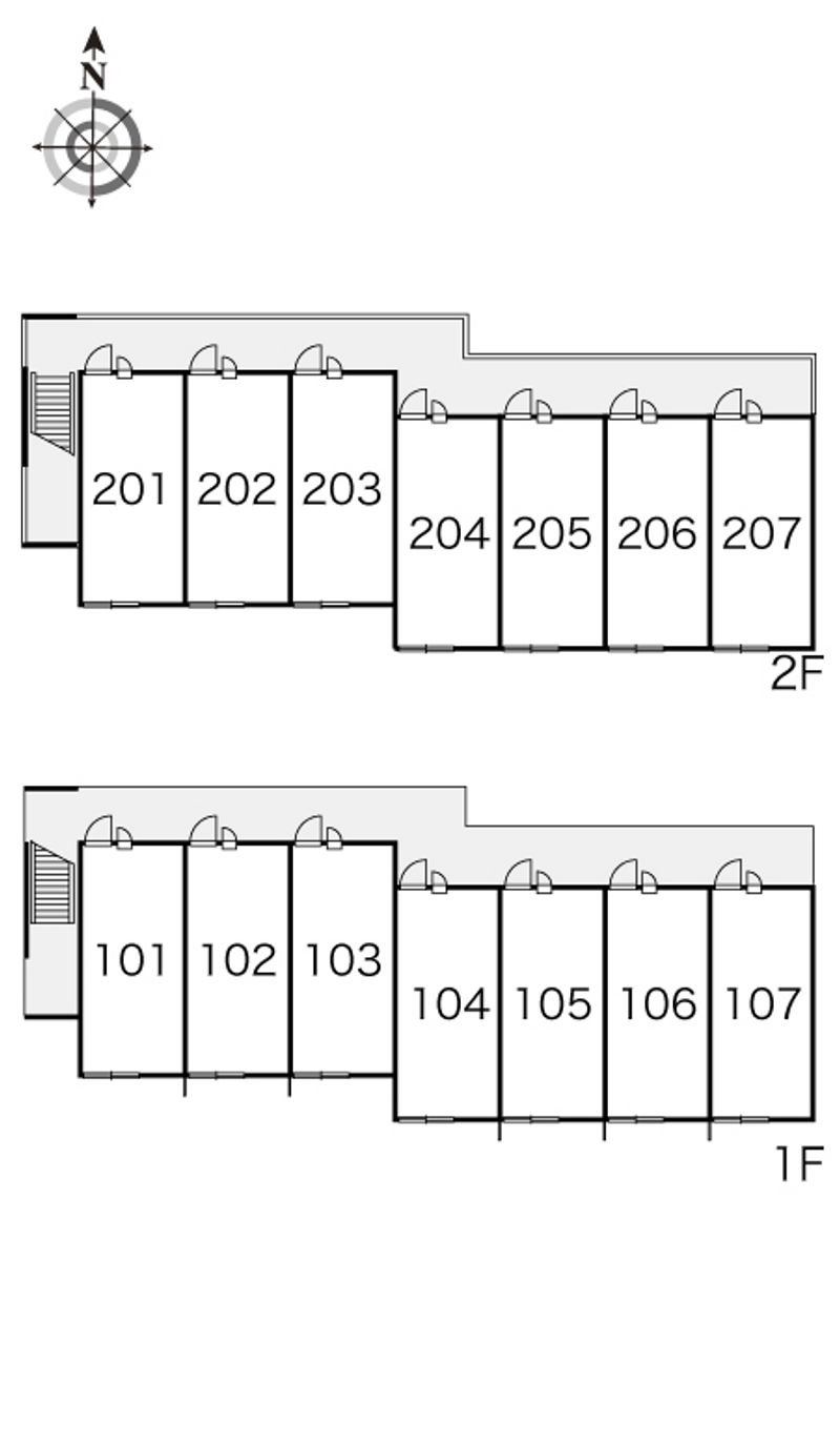 レオパレスソレーユ　ツー 間取配置図