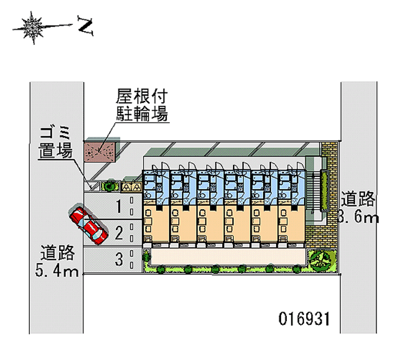 レオパレスクレールエム 月極駐車場