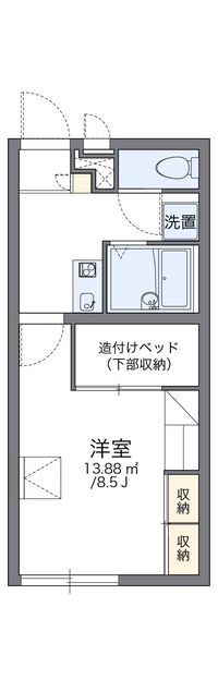 レオパレス八原 間取り図