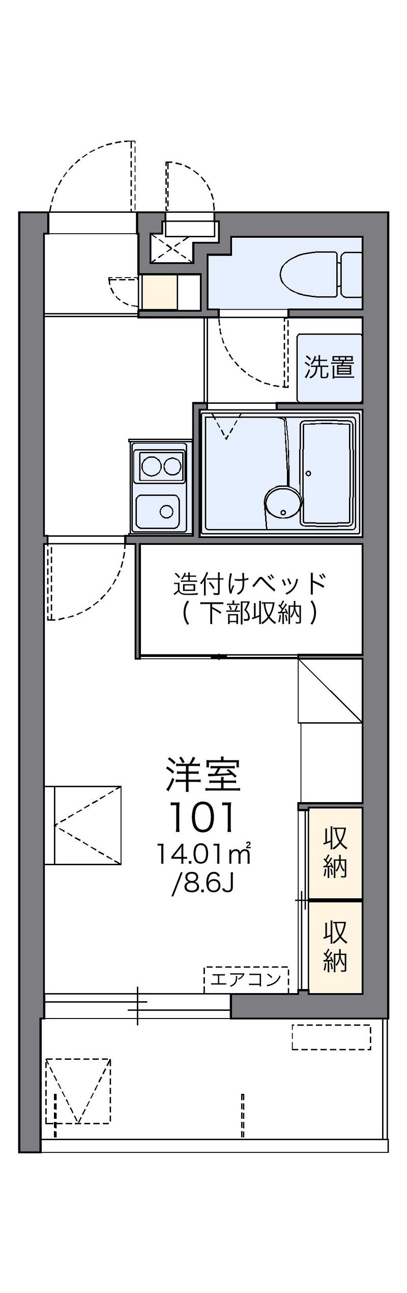レオパレスＫＭティーダⅡ 間取図