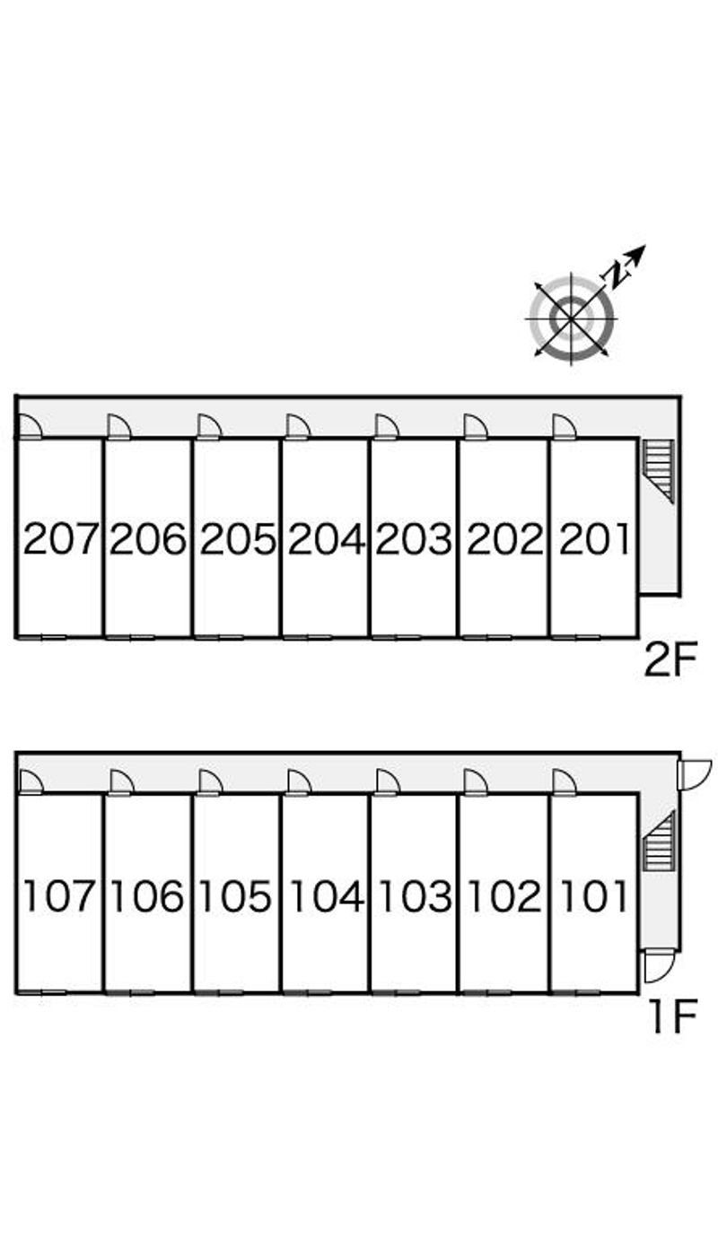 レオパレス昭和中央 間取配置図