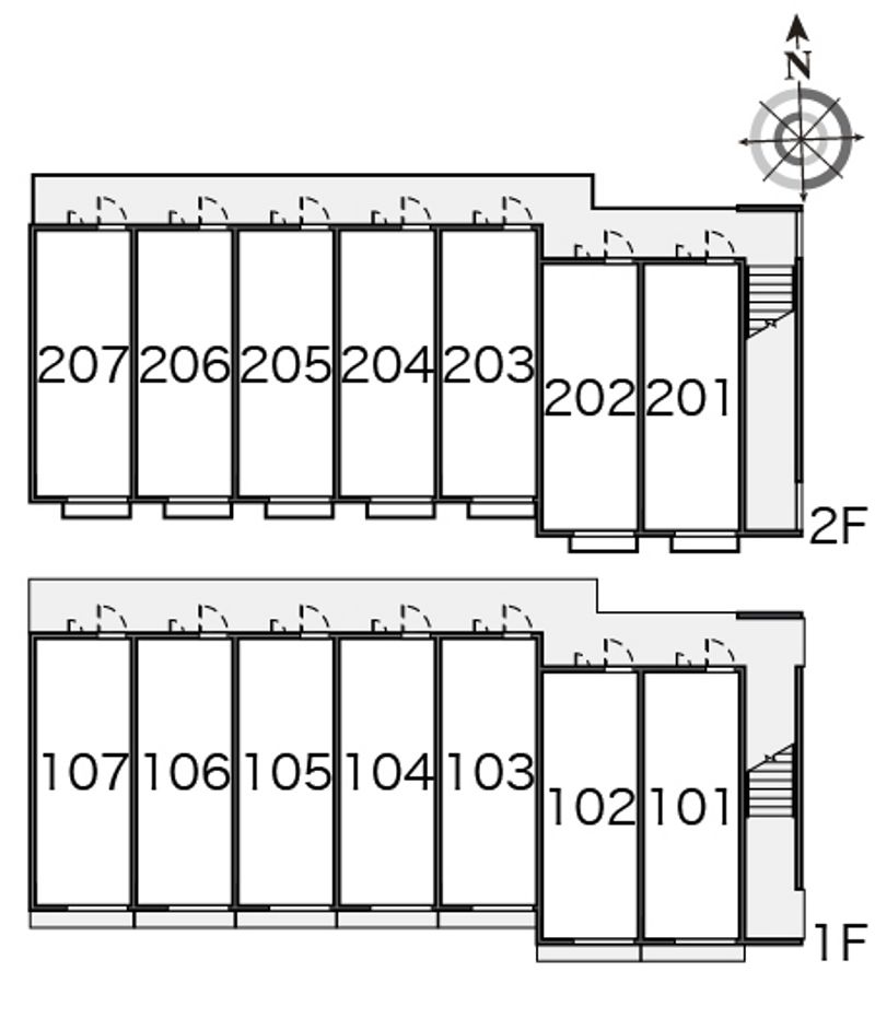 レオパレスハグレー　トマツⅡ 間取り配置図