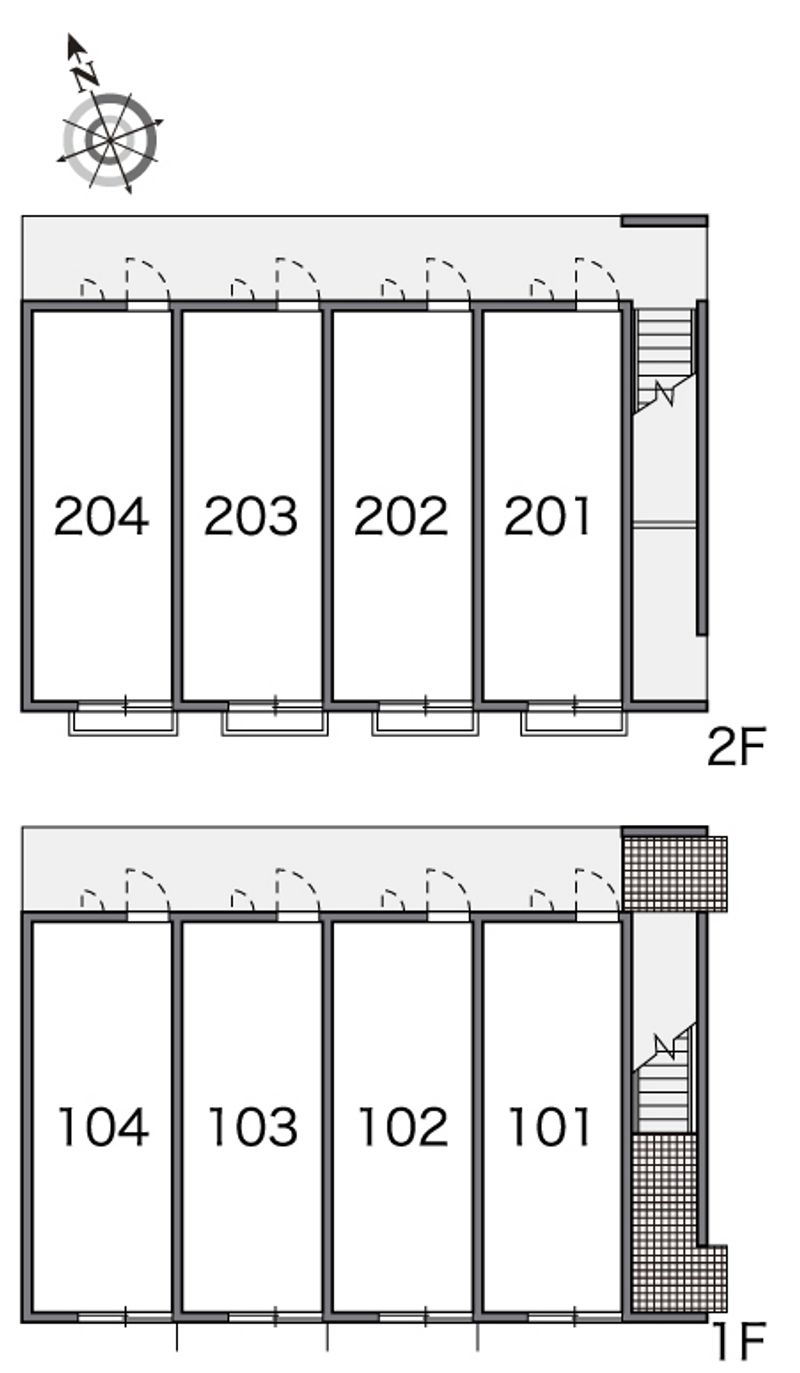レオパレスヴィラージュ長洲Ⅱ 間取配置図