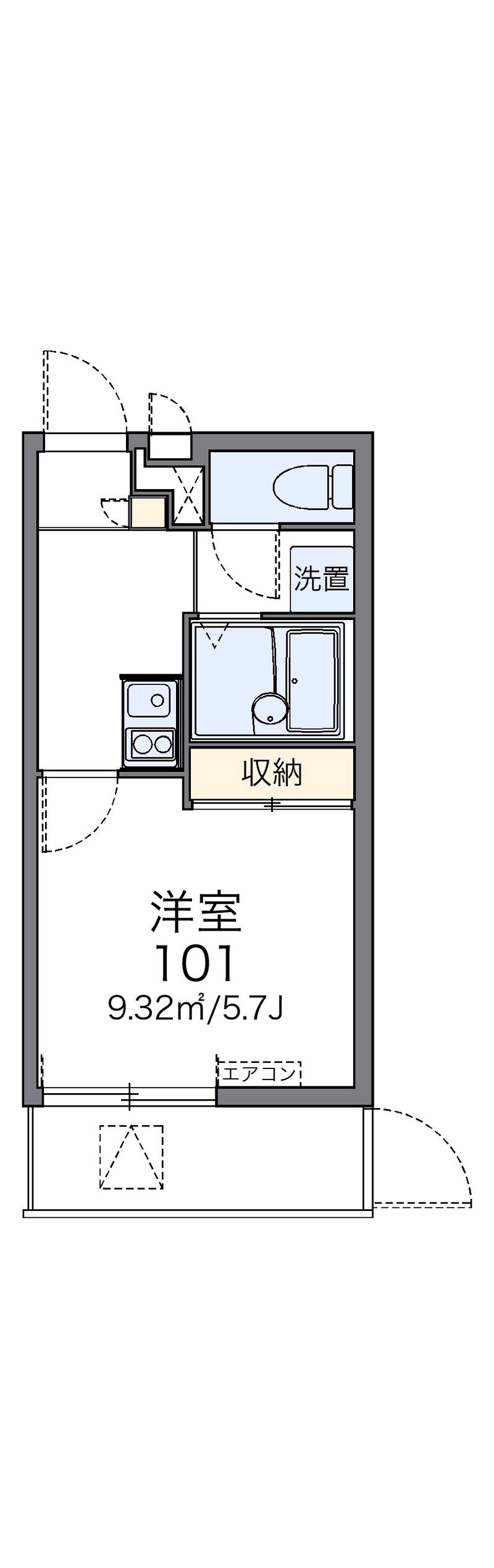 レオパレスアトレ 間取図