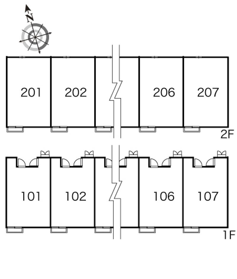 レオパレスコーポシャングリラ 間取り配置図