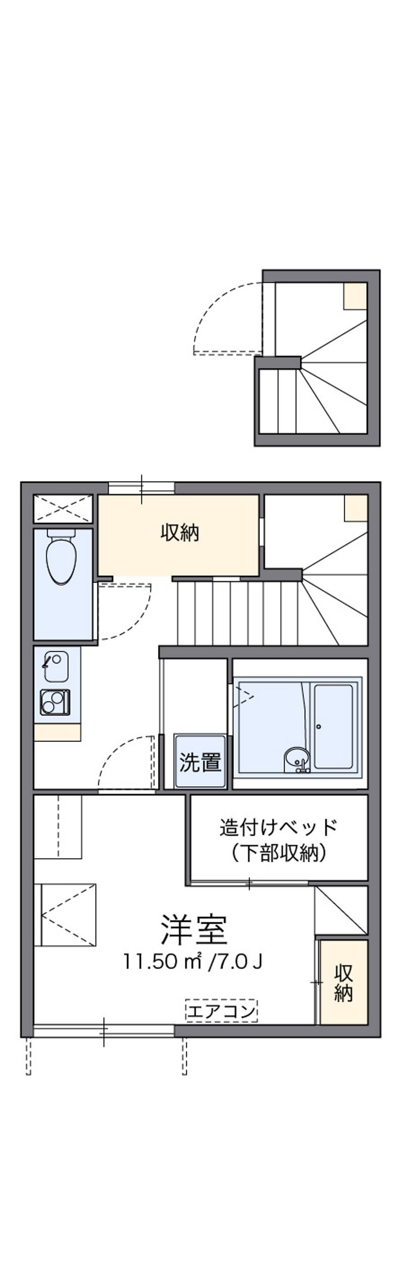 レオパレスパミドール 間取図