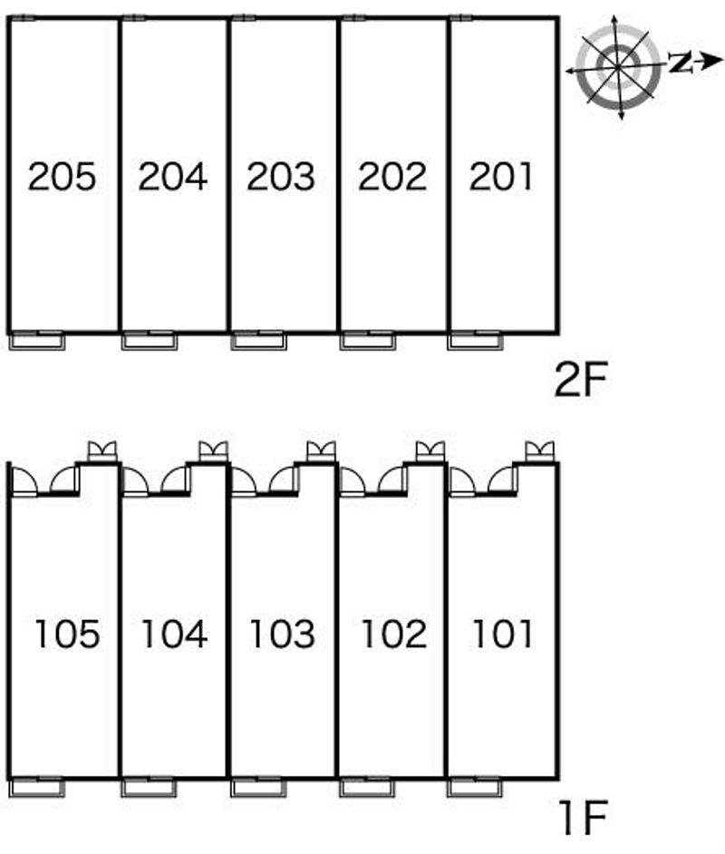 レオパレス蒼空Ｂ棟 間取配置図