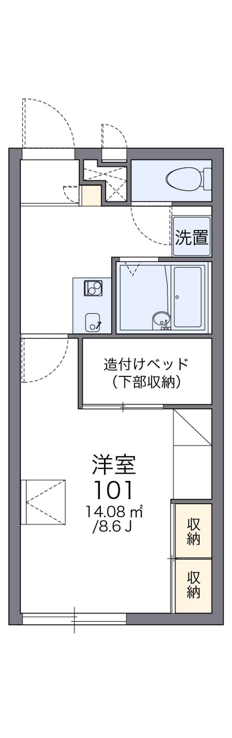 レオパレスサンハイム福久 間取図