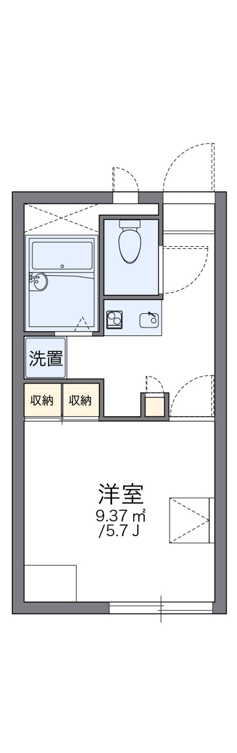 レオパレスシャミール矢田野 間取図