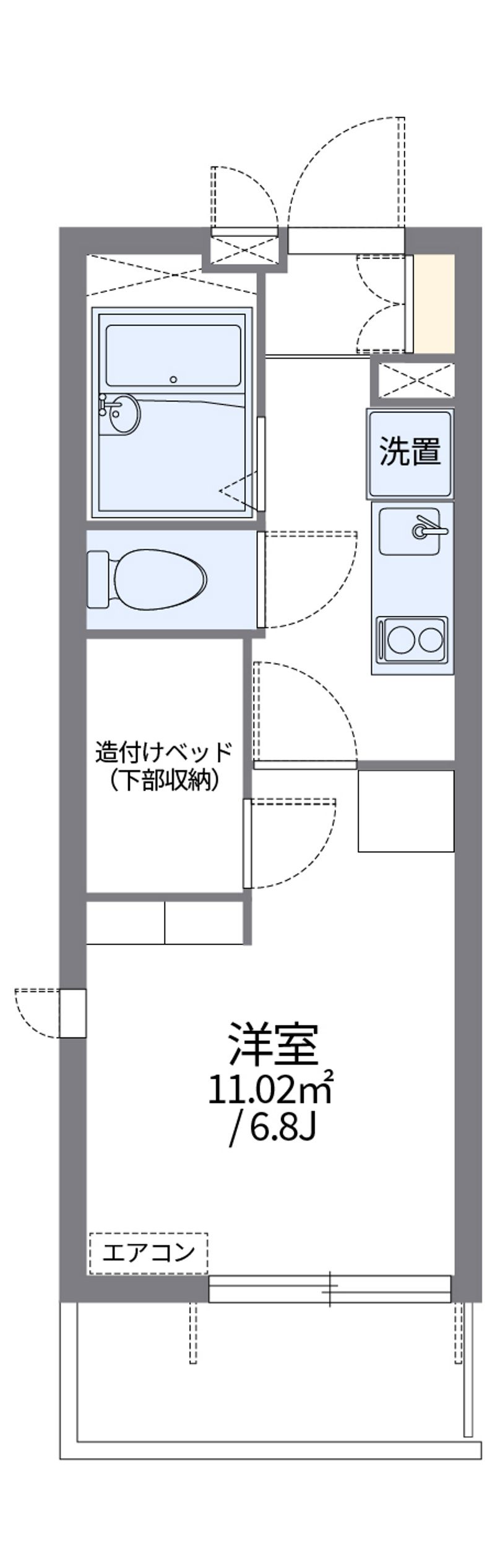 レオパレスファーデン西金ケ崎 間取図