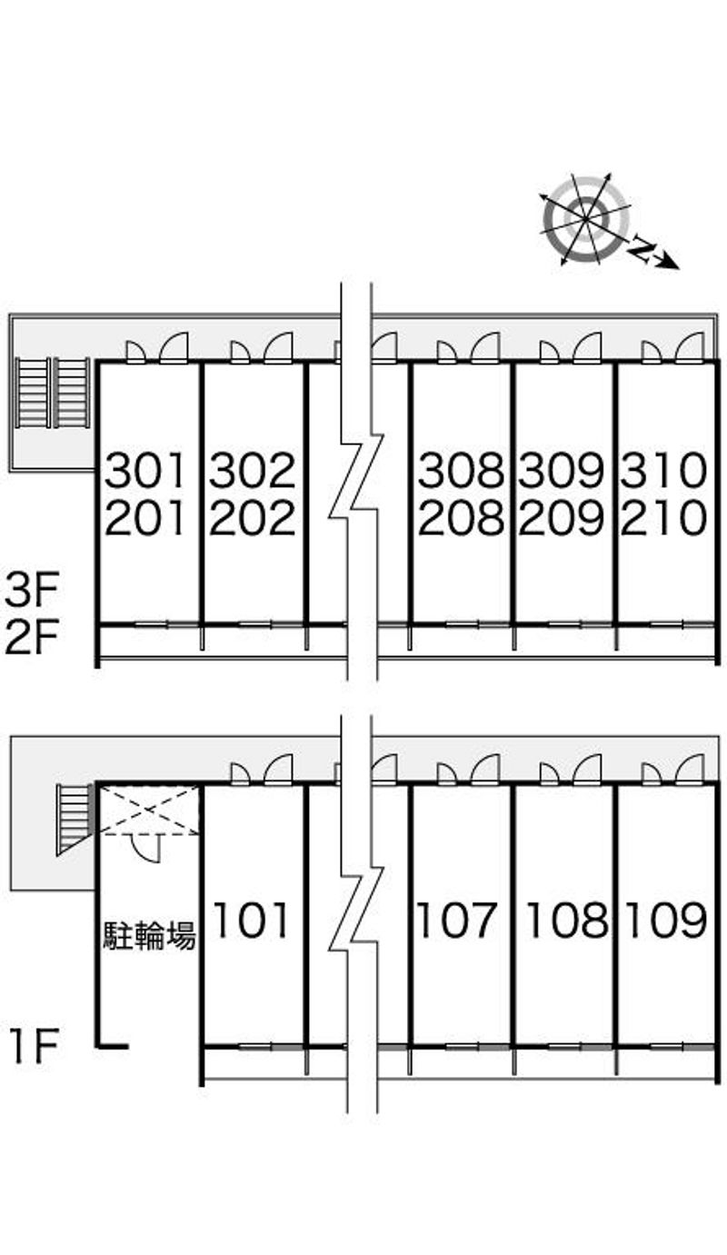 レオパレスウィステリアⅠ 間取配置図