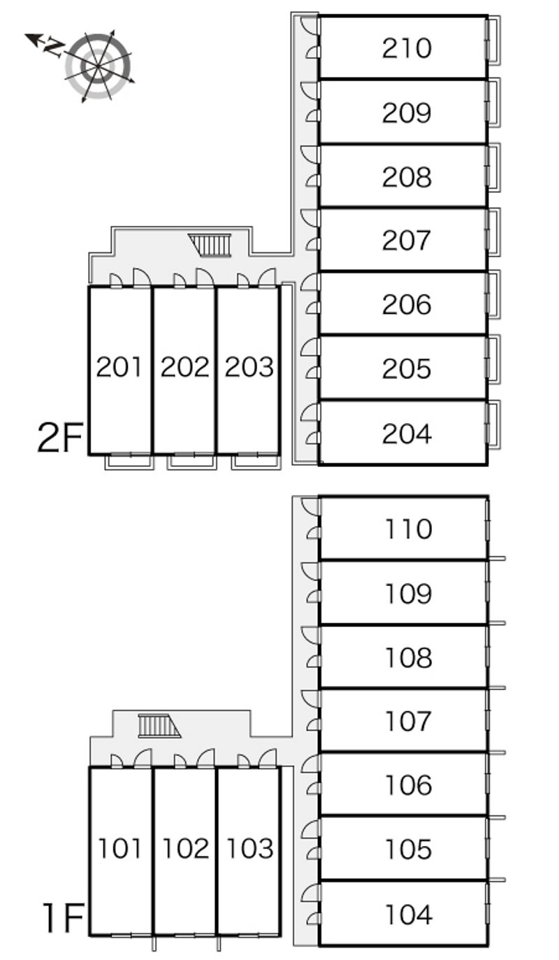 レオパレス鳩ヶ谷本町Ⅱ 間取配置図