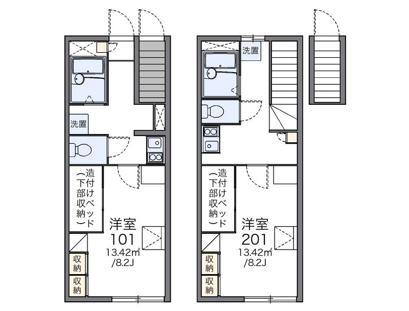 レオパレスメープル 間取図