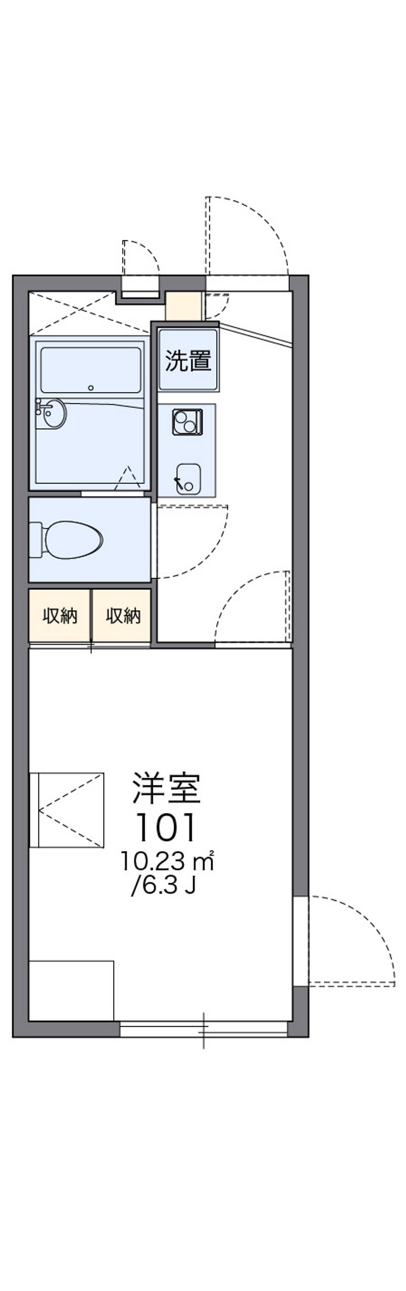 レオパレスノクターン 間取図