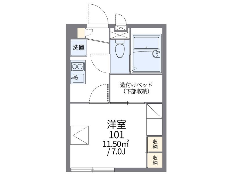 レオパレス若宮 間取図