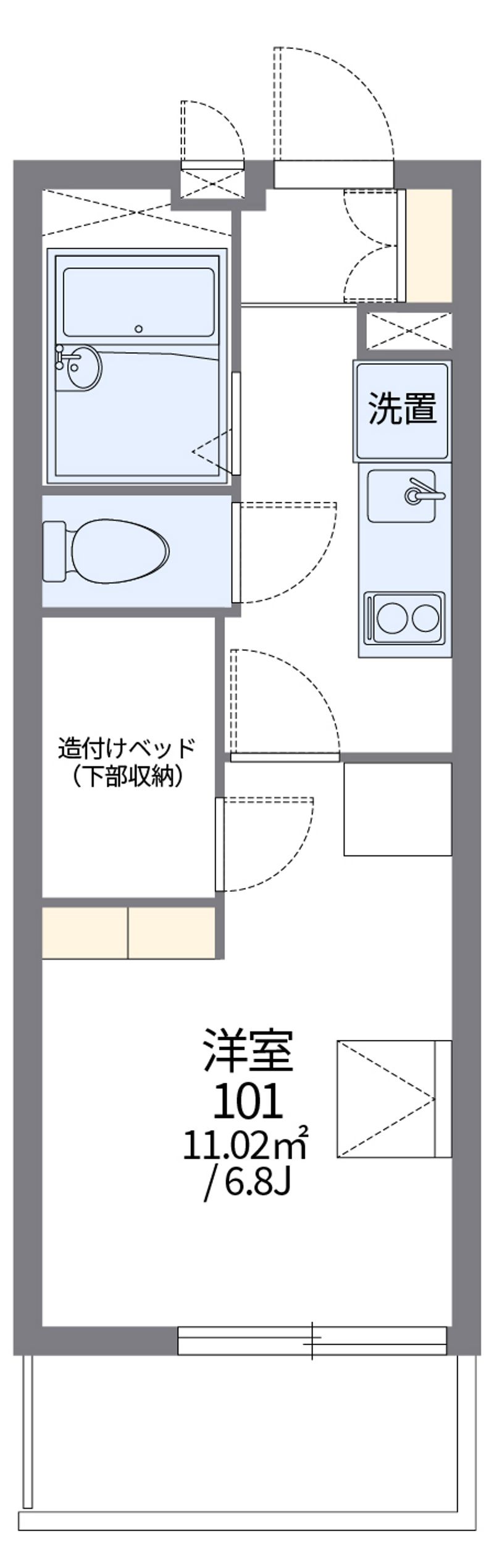 レオパレスエローラキトウ 間取図