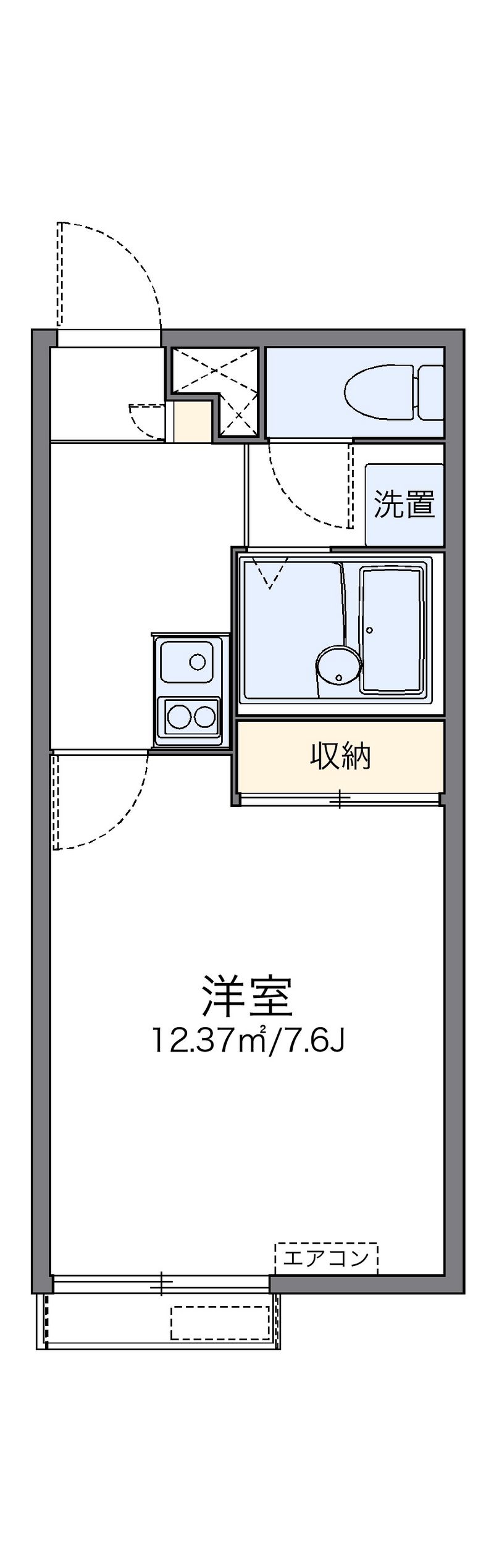 レオパレスエスポワール　鹿島 間取図