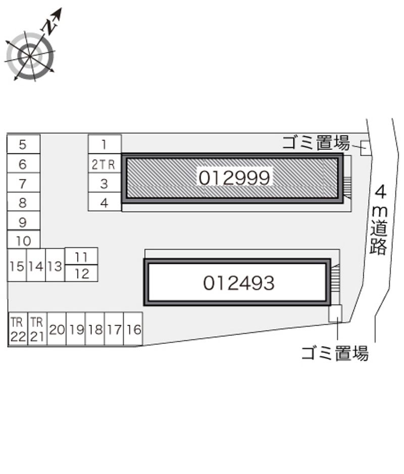 レオパレスグランドゥールＢ 配置図