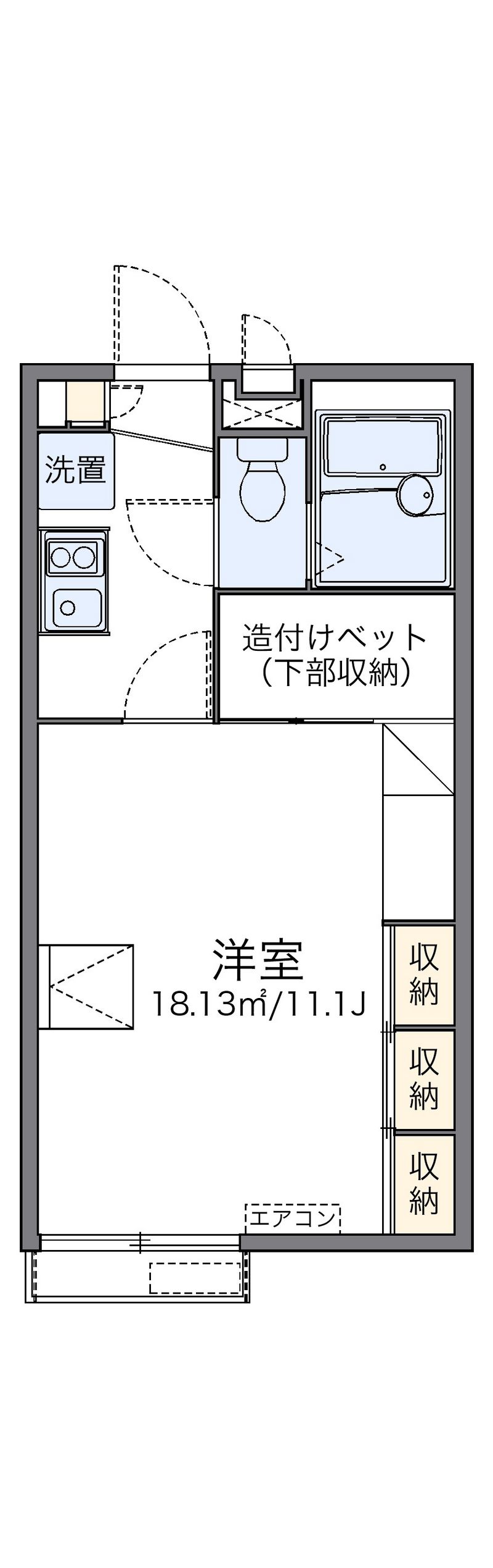 レオパレスイーストライト白井 間取図