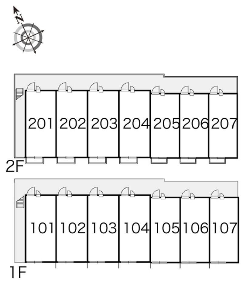 レオパレスルーキス 間取配置図