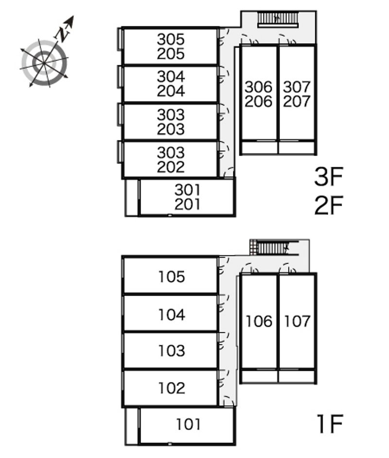レオネクストニシダイ 間取配置図