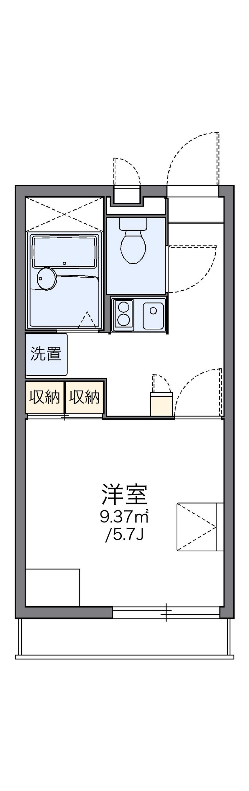 レオパレスブリエ　ソレイユ 間取図