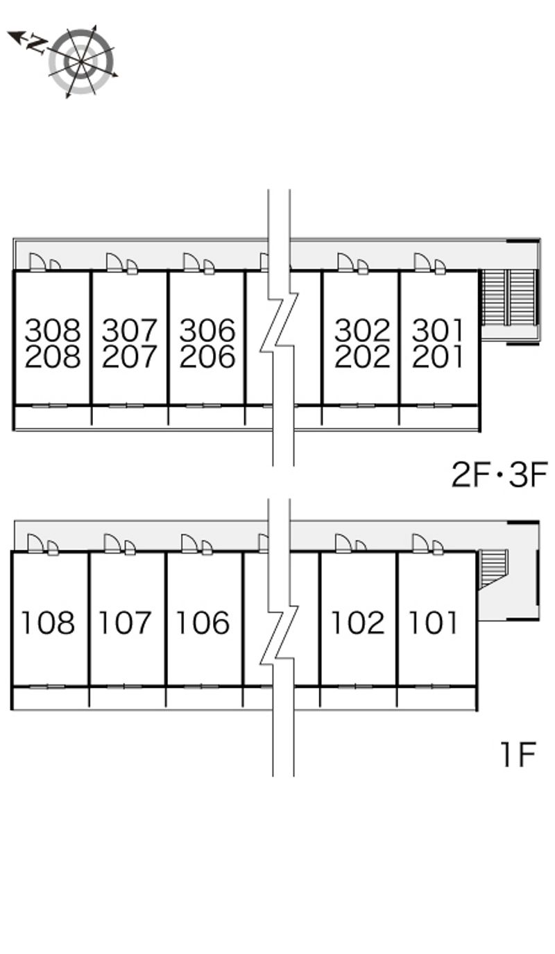 レオパレスハーツフィールド 間取り配置図