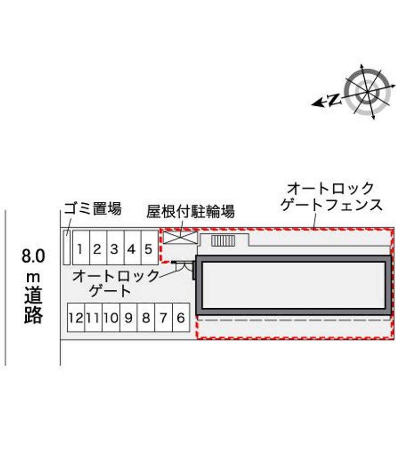 レオパレスドリームハウス枚方 配置図