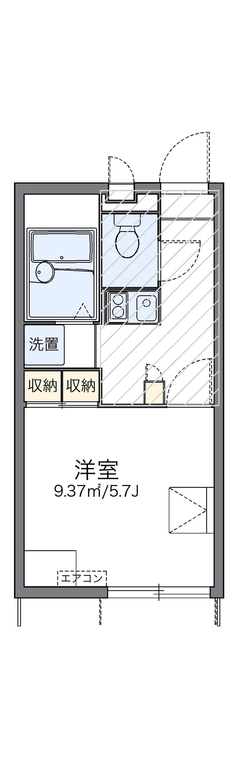 レオパレスセルリアン 間取図