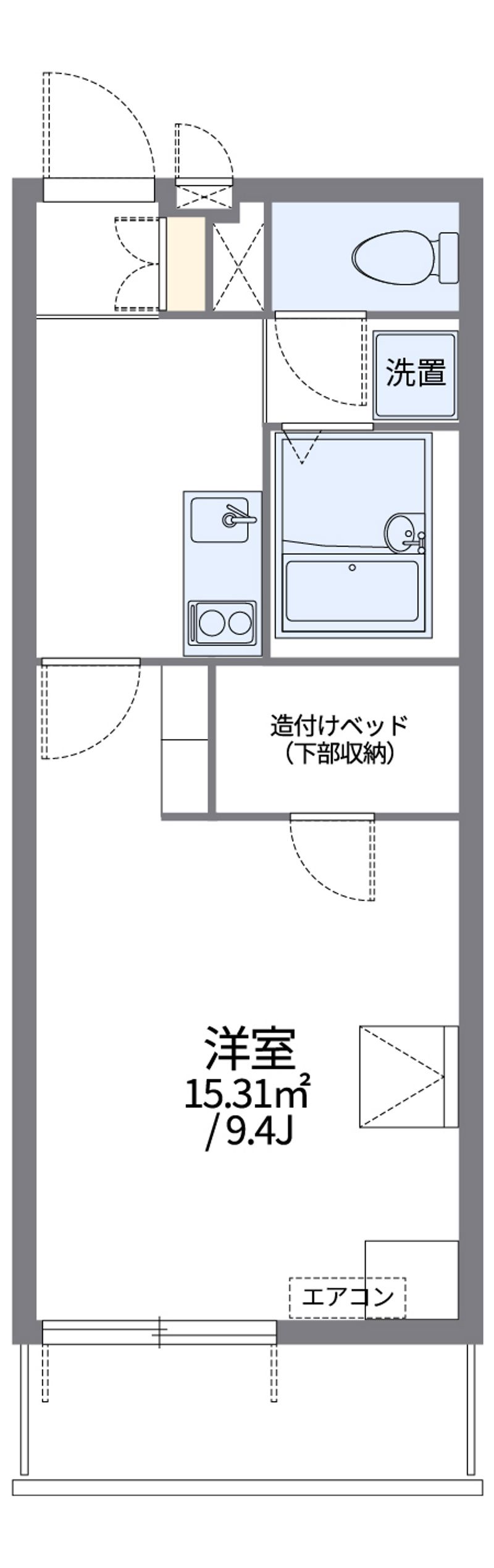 レオパレスマルトウェーブ 間取図