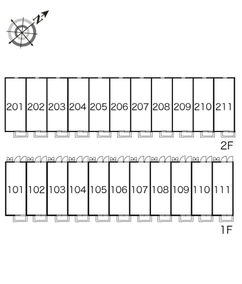 レオパレストウダイ 間取配置図