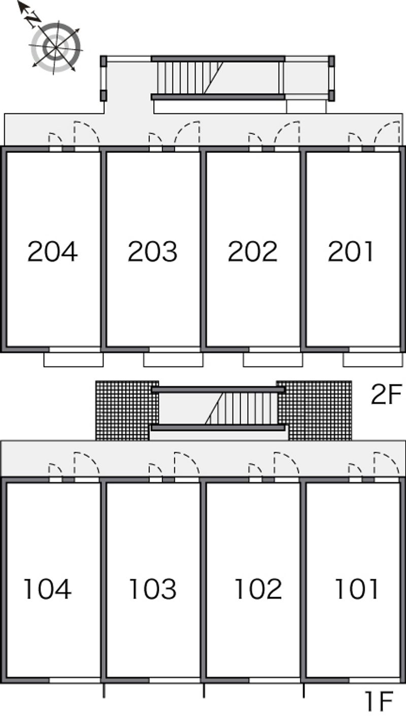 レオパレス六条 間取配置図