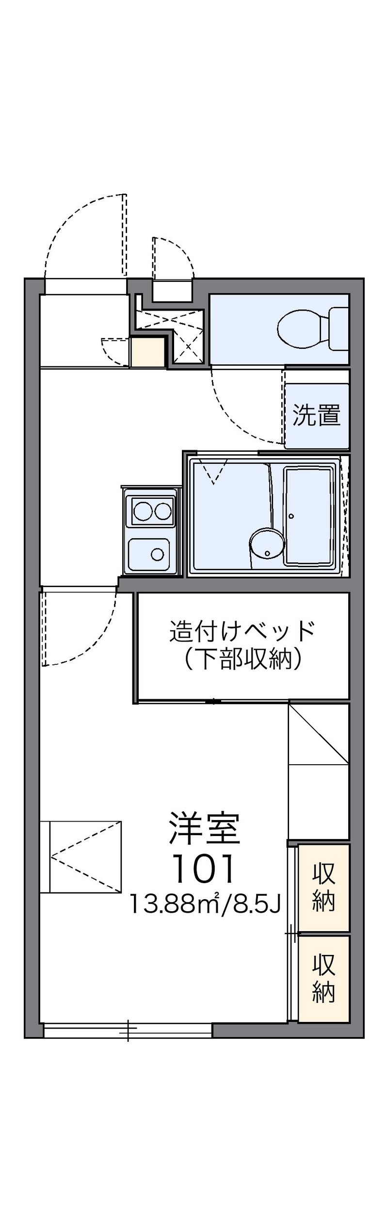 レオパレスみなみ 間取図