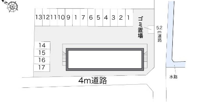 レオパレスプレミール一宮 駐車場