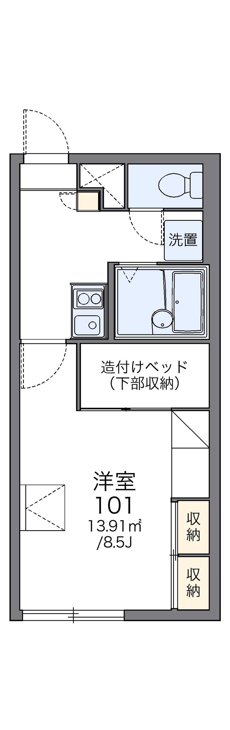 レオパレスアップヒルズ 間取図