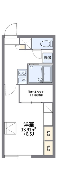 レオパレス西町北 間取り図