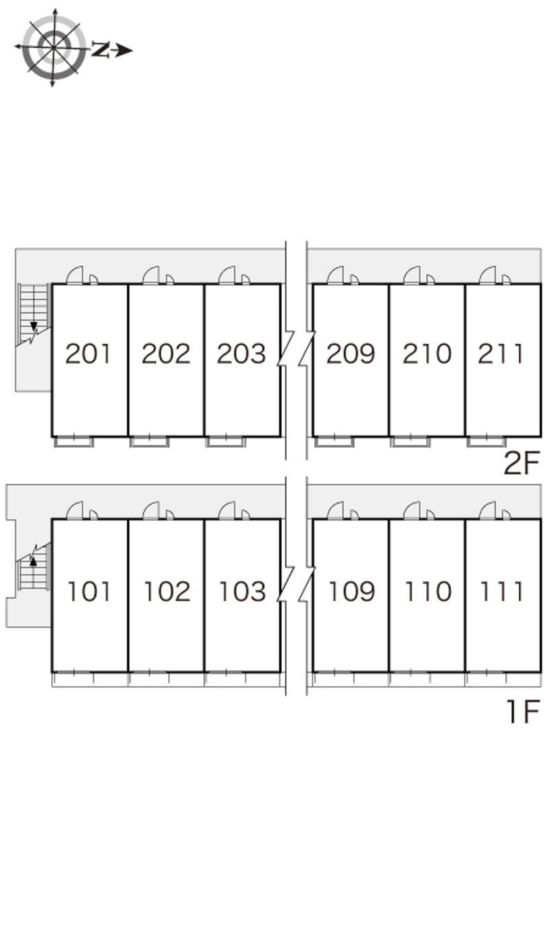 レオパレスＪステージⅠ 間取り配置図