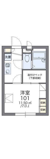 レオパレスセラン髙石 間取り図