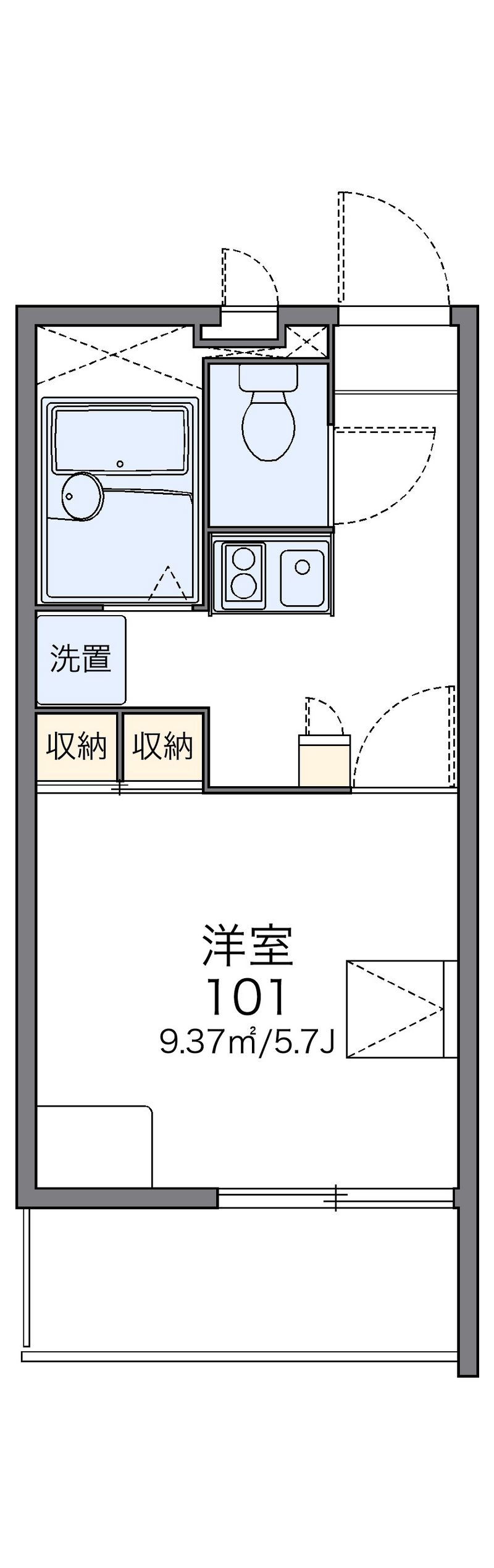 レオパレスカトレア 間取図