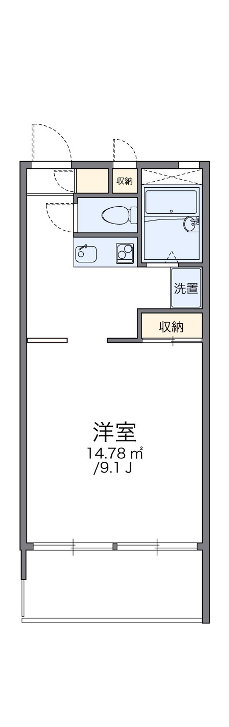 レオパレスサンライズマンション近見町 間取図