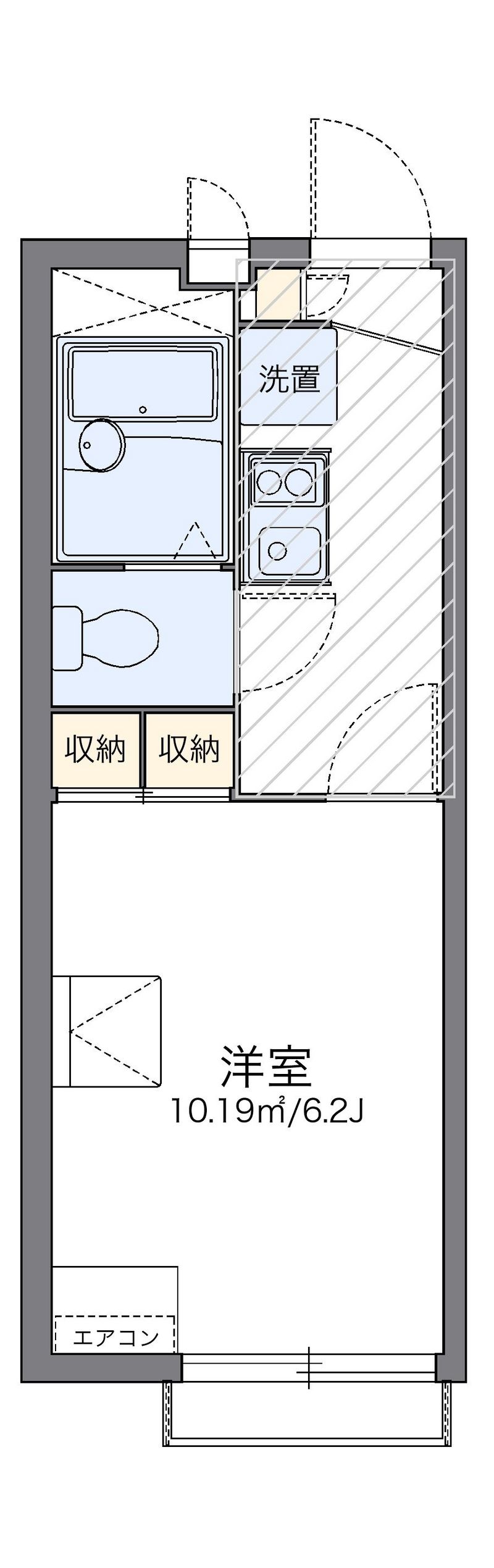 レオパレス静岡大学前セカンド 間取図