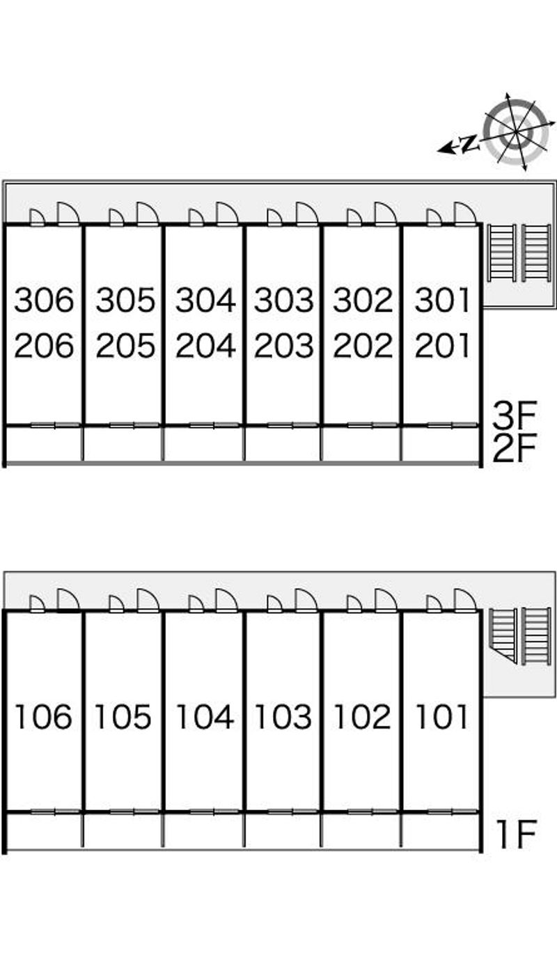 レオパレスサンライフ多賀谷 間取配置図