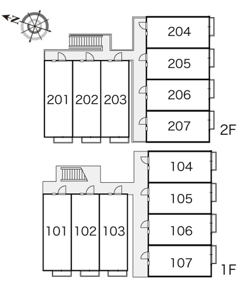 レオパレスエビデンスⅠ 間取り配置図