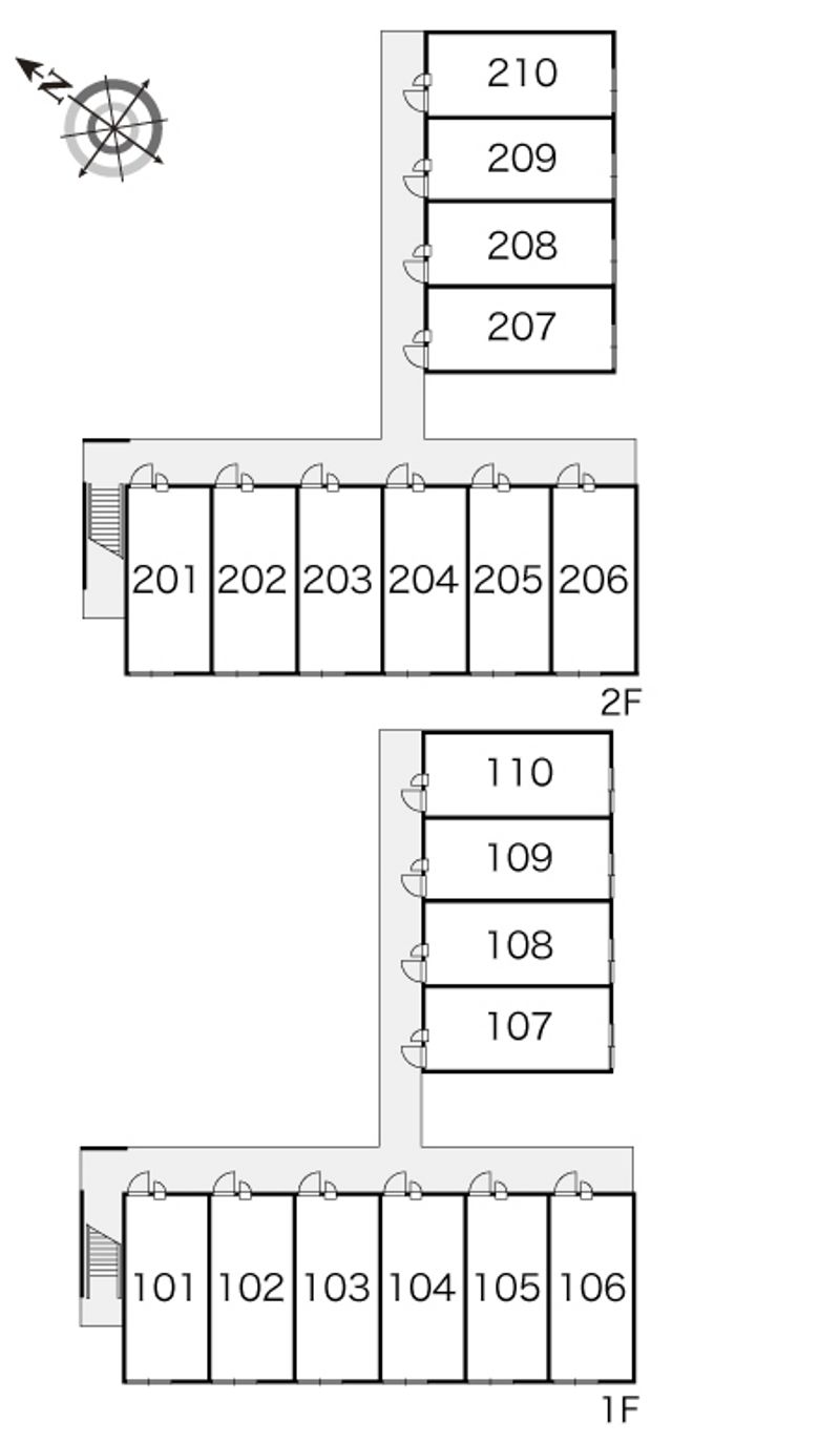 レオパレス長通川２ 間取配置図