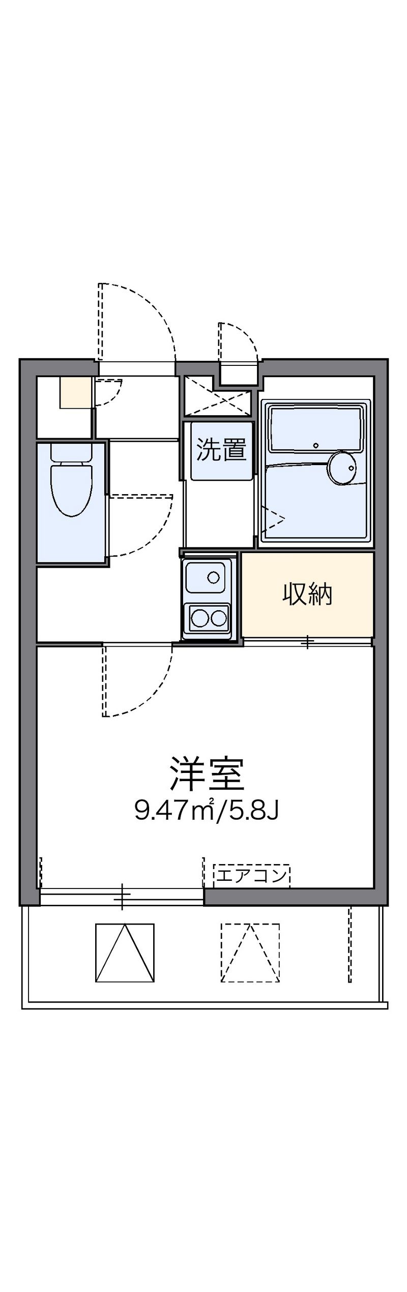 レオパレス丸山本通 間取図