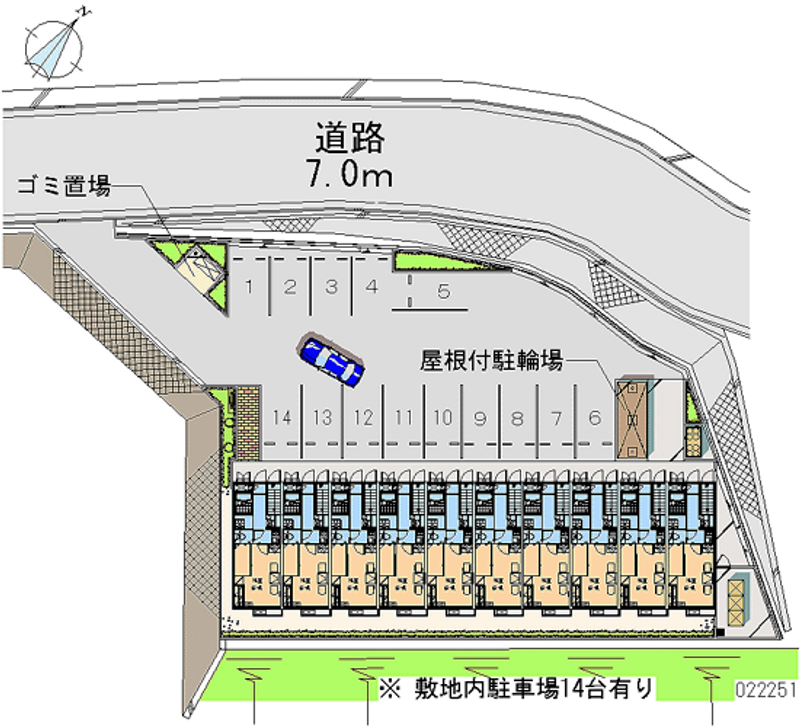 レオパレス眺望 月極駐車場